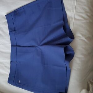 WHITE HOUSE BLACK MARKET 5" SHORTS BLUE DRESSY PARTY BEACH EUC 10